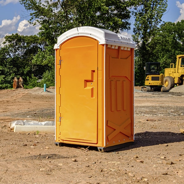 how often are the porta potties cleaned and serviced during a rental period in Foster RI